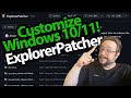 Customize windows 10 and 11 with explorerpatcher