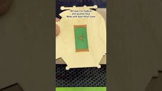 3D Laser Cut Stadium with painted field! Made with AEON Mira 7 Laser! #AEONVIP @AeonLaserUSA