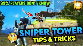 SNIPER TOWER PRO TIPS & TRICKS || SECRET TRICKS || FREE FIRE BATTLEGROUND screenshot 1