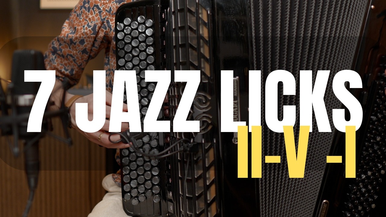 7 Jazz Licks for II-V-I progression on Accordion (+ Free PDF)