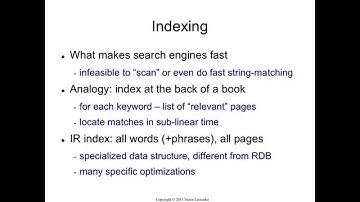 Indexing 1: what makes google fast