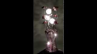 Coffee Table Lamp 5 Bulbs - Turned on - www.wirelampsdirect.co.uk