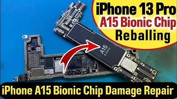 iPhone 13 Pro A15 Bionic Chip Damage Repair || iPhone A15 Bionic Chip CPU Reballing Cleaning safely