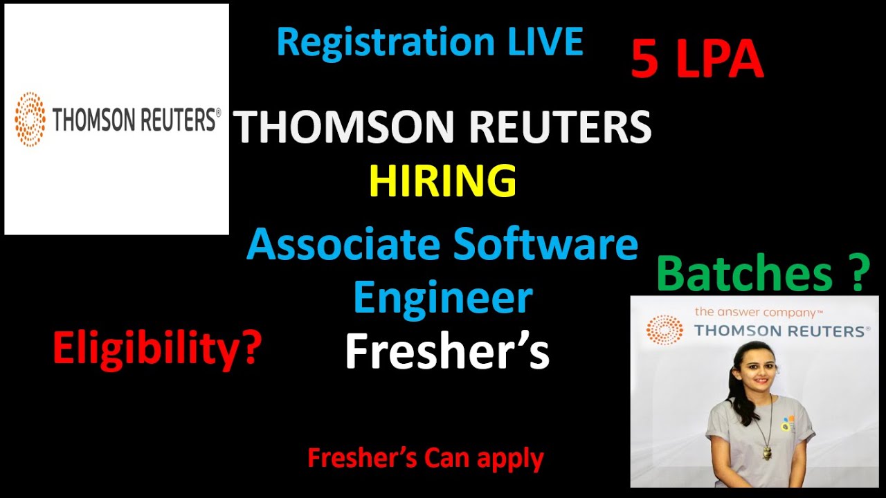 THOMSON REUTERS HIRING | Associate Software Engineer | 5 LPA - YouTube