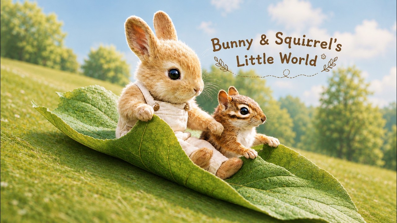 うさぎとリスの葉っぱの冒険｜Bunny & Squirrel's Leaf Adventure