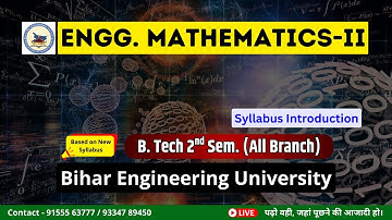 Engineering Mathematics || Syllabus Introduction || 2nd Semester All Branch || BEU Patna