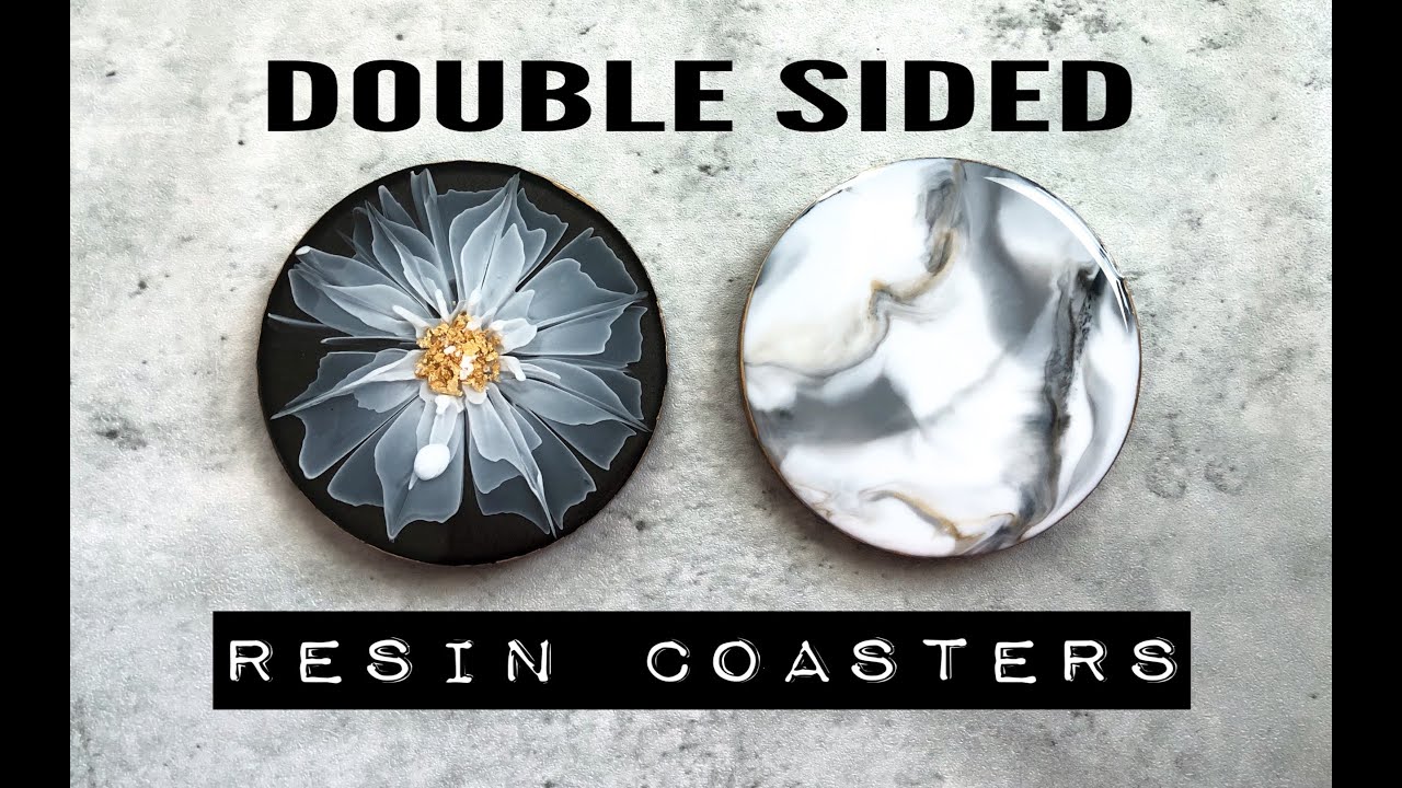 Double Sided Resin Coasters | Reversible | 3D Resin Bloom & Marbled Effect