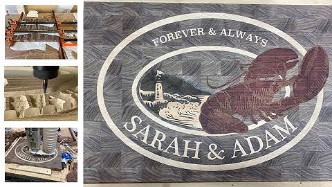 Lobster Cutting Board - CNC Inlay