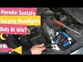 Hyundai santafe  surging lights new alternator  new battery