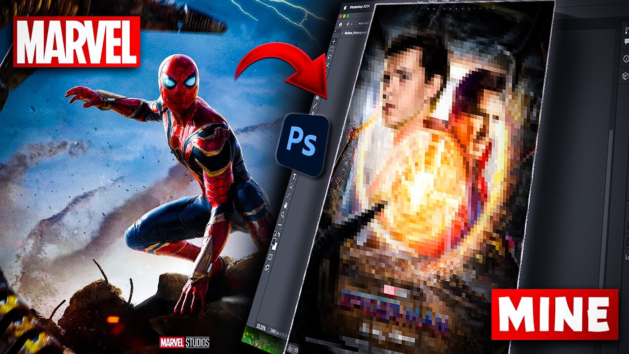 Recreating the Iconic Spider-Man Poster | Movie Poster Art