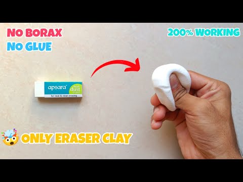 How To Make Clay By Eraser 😱| DIY SOFT CLAY !! Easy Clay at Clay🔥Homemade Eraser Clay