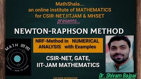 Newton-Raphson Method...With previous year Questions #NUMERICAL ANALYSIS WITH EXAMPLES #CSIRNET#GATE