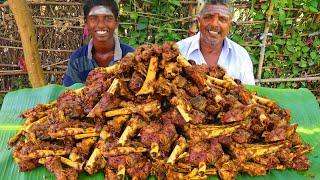 5 KG MUTTON BONE MARROW EATING | MUTTON NALLI ELUMBU EATING | GOAT BONE MARROW | FARMER COOKING