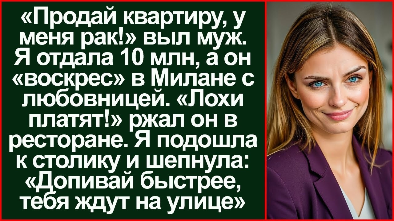 «Мы развели эту дуру на квартиру!» — смеялся «умирающий» муж в Милане. Он не видел меня сзади.