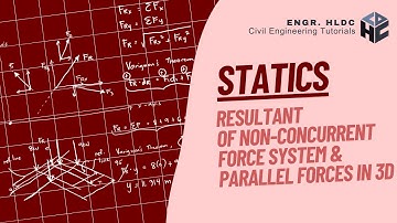 Statics | Resultant of Non-Concurrent Force System and Parallel Forces in 3-D