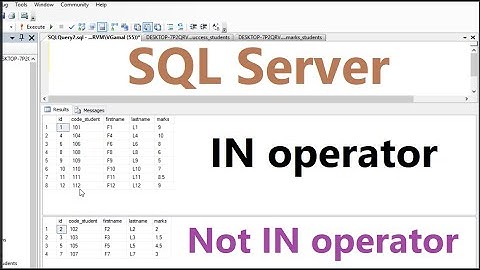 sql tutorial for beginners: specify multiple values in a WHERE clause in SQL using IN operator