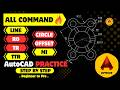 Auto CAD Easy Method | All Commands Covered | Line, Circle, RO, OFFSET, TR, MI, TTR (Tan Tan Radius)