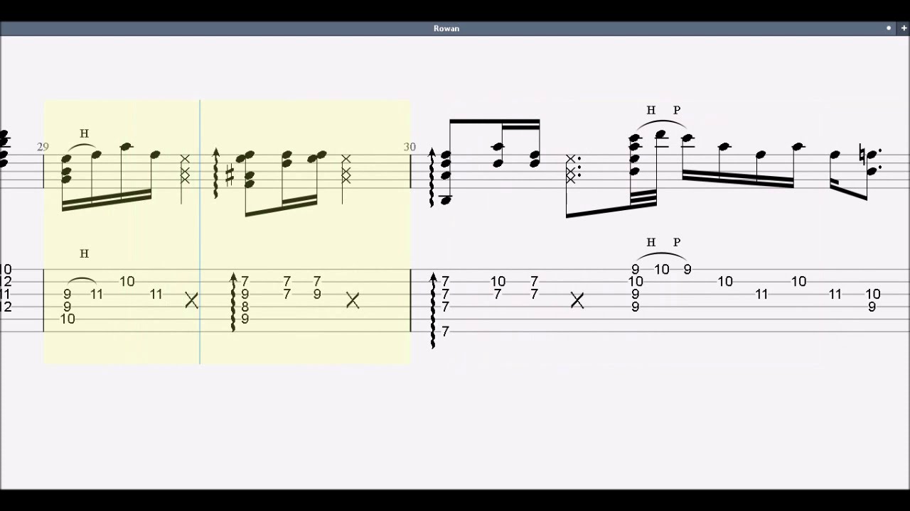 Rowan Tab Official髭男dism. Rowan guitar tab - YouTube