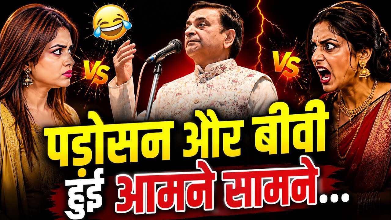 Hasya Kavi Sammelan | पड़ोसन और बीवी हुई आमने-सामने | Arun Gemini
