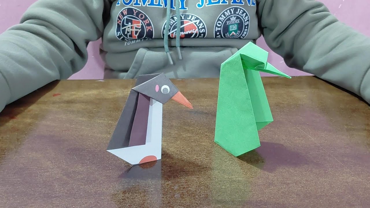 How to make a penguin 🐧 from origami paper 