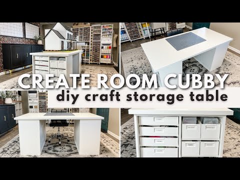 Easy DIY Craft Table With Create Room Cubby + Discount Code