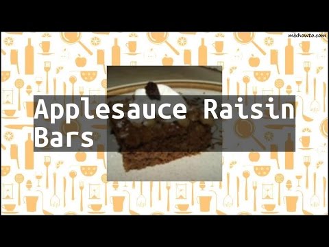 Recipe Applesauce Raisin Bars