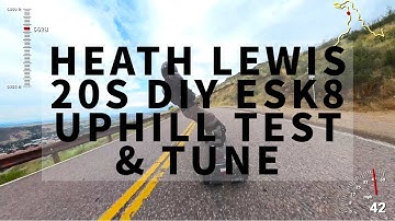 Uphill Test Run - Fast DIY electric skateboard - 20S ESK8
