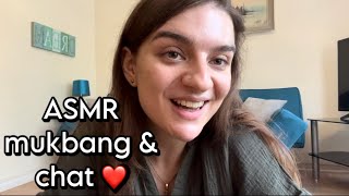 lofi asmr breakfast mukbang & chit-chat (lessons from therapy)~whisper, mouth sounds, hand movements