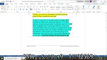 Exp19_Excel_Ch07_CapAssessment_Shipping | Excel Chapter 7 Capstone Assessment – ShippingProject