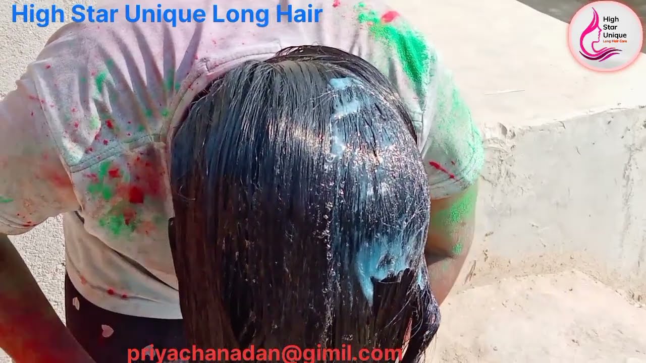 Hair washing video full video