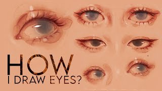 How I draw and stylize eyes using Procreate App ( Brushes + Techniques ) screenshot 2