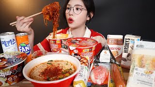 ENG SUB)I Got Everything I Want To Eat From a Convenience Store Mukbang ASMR Korean Eating Sound