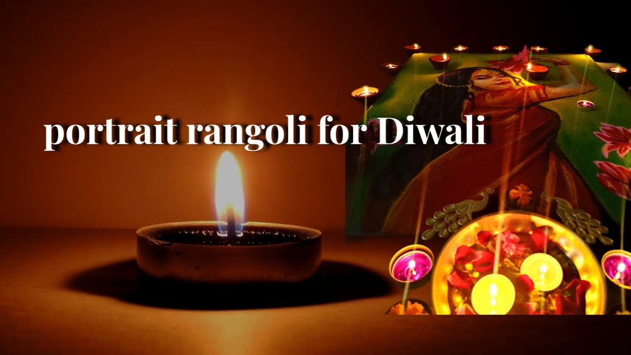 portrait rangoli😍😍🌈diwali special 🪔🪔portrait of a lady #art#dhanteras#diwali#rangoli#festival#vlog