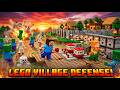 Lego Minecraft Village Defense: Steve & Alex Build Traps to Stop Mob Waves! (Stop-Motion Epic)