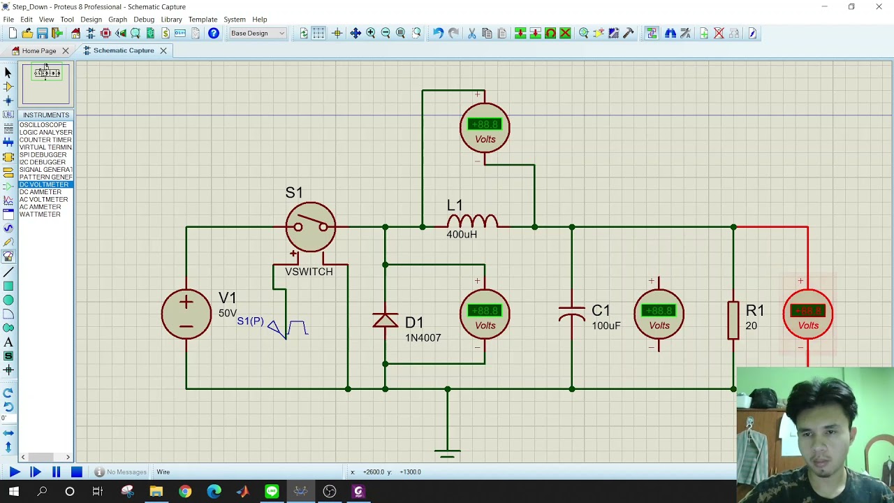 วงจร Buck Converter (DC to DC Step Down)