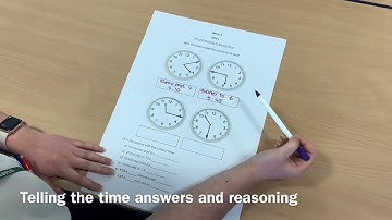 Year 4 Maths - Telling the time (analogue) ANSWERS & Reasoning tasks