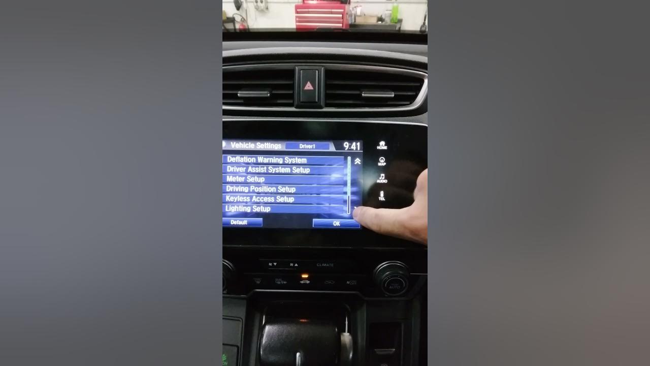 Reset tyre deflation and maintenance warning honda CRV - YouTube