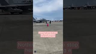 Little girl runs to Navy dad returning home after deployment | Militarykind #shorts