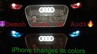 Audi A4 Demon Eyes (LED Blutooth Lights Tutorial For B8.5 S4, S5, A5, A6, other makes & models)