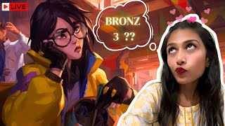 Aaj finally hoga BRONZ 3 + A karange mastii with sub!! or BATE|facecam| #Girlgamer #valorant