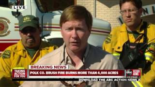 Polk County brush fire burns more than 4,000 acres