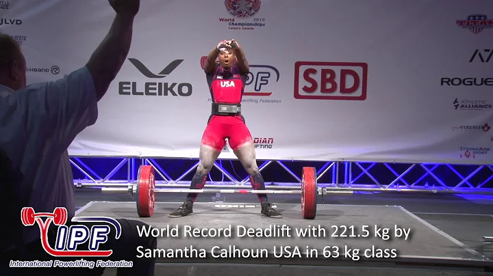 World Record Deadlift with 221.5 kg by Samantha Ca...