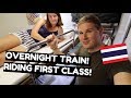 Chiang Mai to Bangkok First Class OVERNIGHT Train! - Couples Review!
