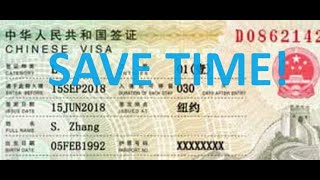China Visa Application Form tips
