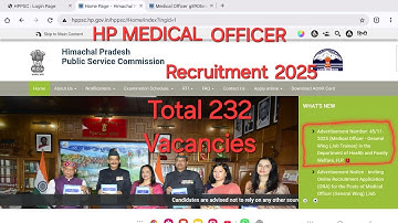 HPPSC Medical Officer Recruitment 2025 – 232 Vacancies