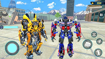 Robot Jet Car Bike Transformation Game 2020 | Bumblebee and Optimus Prime - Android Gameplay