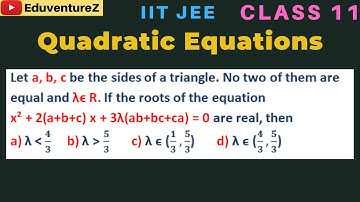 Let a,b,c be the sides of a triangle & λϵ R. If Roots of x² + 2(a+b+c) x + 3λ(ab+bc+ca)=0 real then