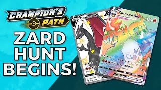 Champion's Path Charizard Hunt started with LAST PACK MAGIC!