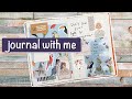 journal with me | using ephemera from my penpal | art journal/ creative journaling