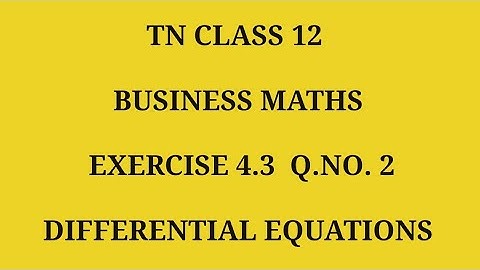 TN 12th Business maths chapter 4 exercise 4.3 question number 2